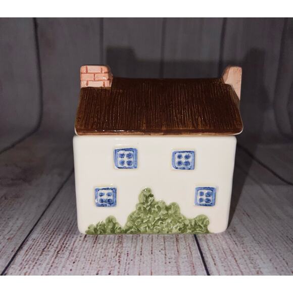 Haldon Group Blue Cream Ceramic Kitchen English Cottage Village Town Tea Set 3x - Picture 11 of 16